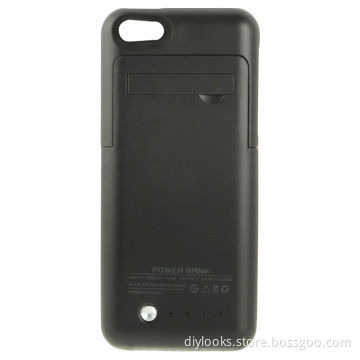 2200mAh Lightning 8 Pin Extant Battery Case with Holder for iPhone 5C (Black)